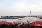 资料图：冬日的白洋淀景区码头。韩冰 摄 - 中国新闻社河北分社