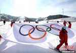 图为奥运五环旗。　武殿森 摄 - 中国新闻社河北分社