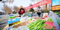 图为社区门口的便民蔬菜店。 房志强 摄 - 中国新闻社河北分社