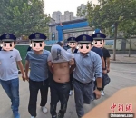 逃犯靳某被警方抓获。广宗县公安局供图 - 中国新闻社河北分社