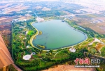 武强县音乐公园吉他湖全貌航拍。 供图 - 中国新闻社河北分社