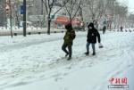 资料图：市民雪中出行。 中新社记者 刘新 摄 - 中国新闻社河北分社