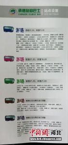 承德旅游巴士5条线路站点设置图。 张桂芹 摄 - 中国新闻社河北分社