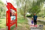 市民在巨鹿县党建文化主题公园进行游览。 胡良川 摄 - 中国新闻社河北分社