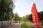 市民在巨鹿县党建文化主题公园进行游览。 胡良川 摄 - 中国新闻社河北分社