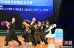 职业组的选手在舞池里比拼舞技。　翟羽佳 摄 - 中国新闻社河北分社