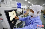 图为文安县经济开发区一公司生产车间，工人正在操作自动化设备生产乳制品包装。　王晖 摄 - 中国新闻社河北分社
