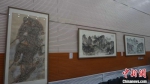 艺术家创作的三幅画作 张敏霞 供图 - 中国新闻社河北分社