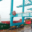图为在黄骅港津冀国际集装箱码头，桥吊为“星东77”集装箱轮吊装货物。　滕义彬 摄 - 中国新闻社河北分社
