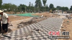 冀州区一“口袋公园”建设现场。 供图 - 中国新闻社河北分社